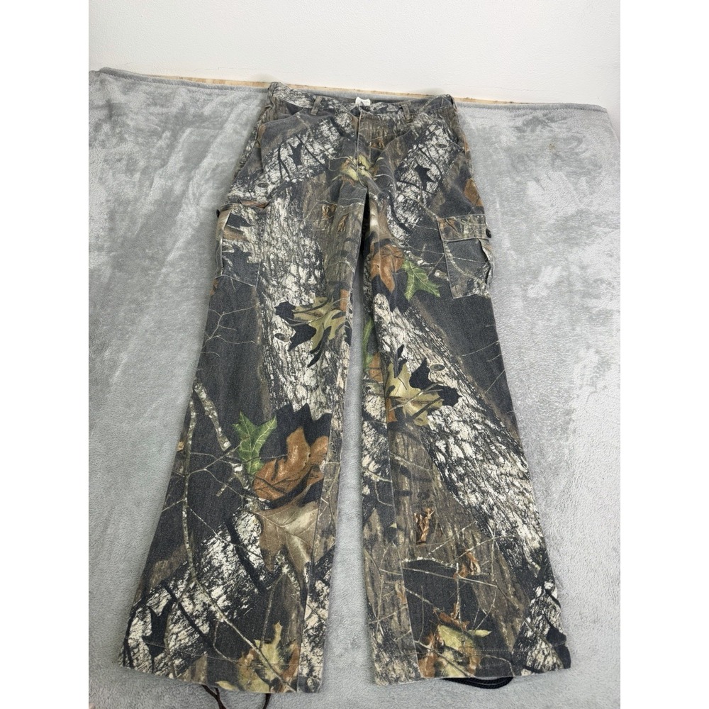 Vintage Jerzees Mossy Oak Camo Cargo Pants Men's Size Medium Green